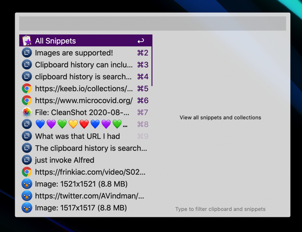 alfred clipboard history