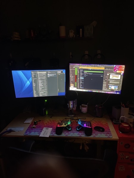 two LG Ultrafine 5k displays