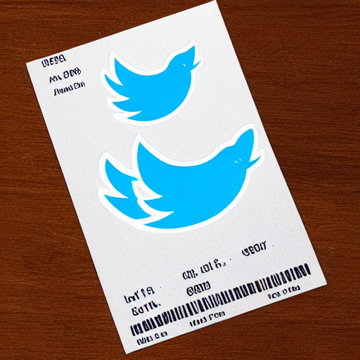 an AI-generated image of a receipt with the Twitter bird on it