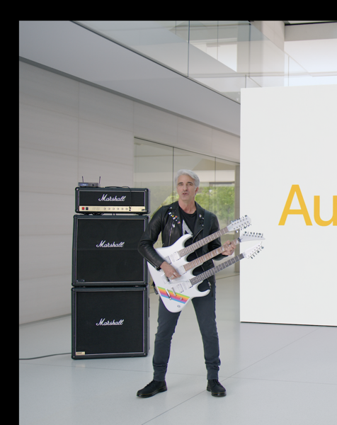 craig federighi playing a triple guitar thing on the WWDC stage