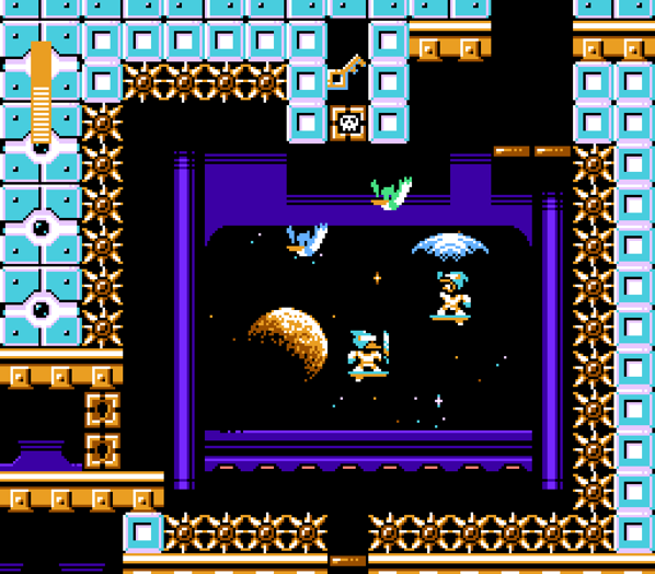 screenshot of the NES game Spacegulls (courtesy of Morphcat games)