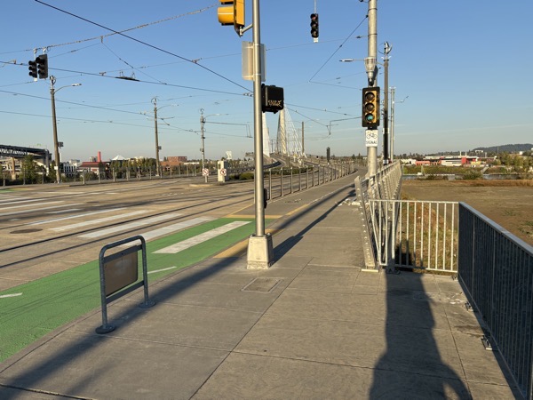 a view of the Tillikum Crossing in Portland